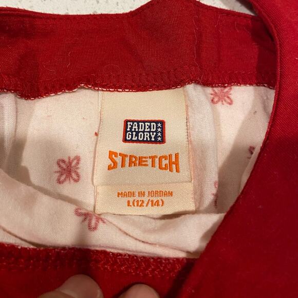 Faded Glory Ladies Tank Top Stretch White/Red Size L 12/14 - Picture 2 of 5